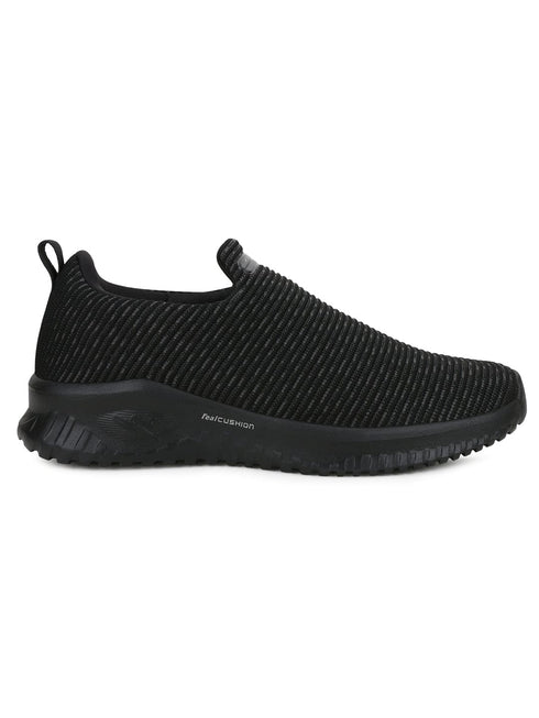 AIM PLUS Black Men's Walking Shoes